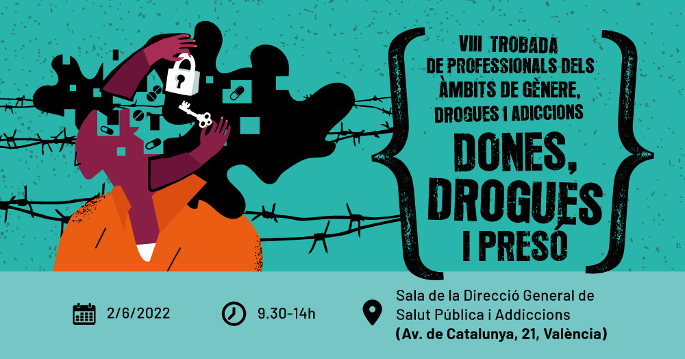 VIII Trobada estatal de professionals dels àmbits de gènere, drogues i addiccions: “DONES, DROGUES I PRESÓ”-València 2 de juny