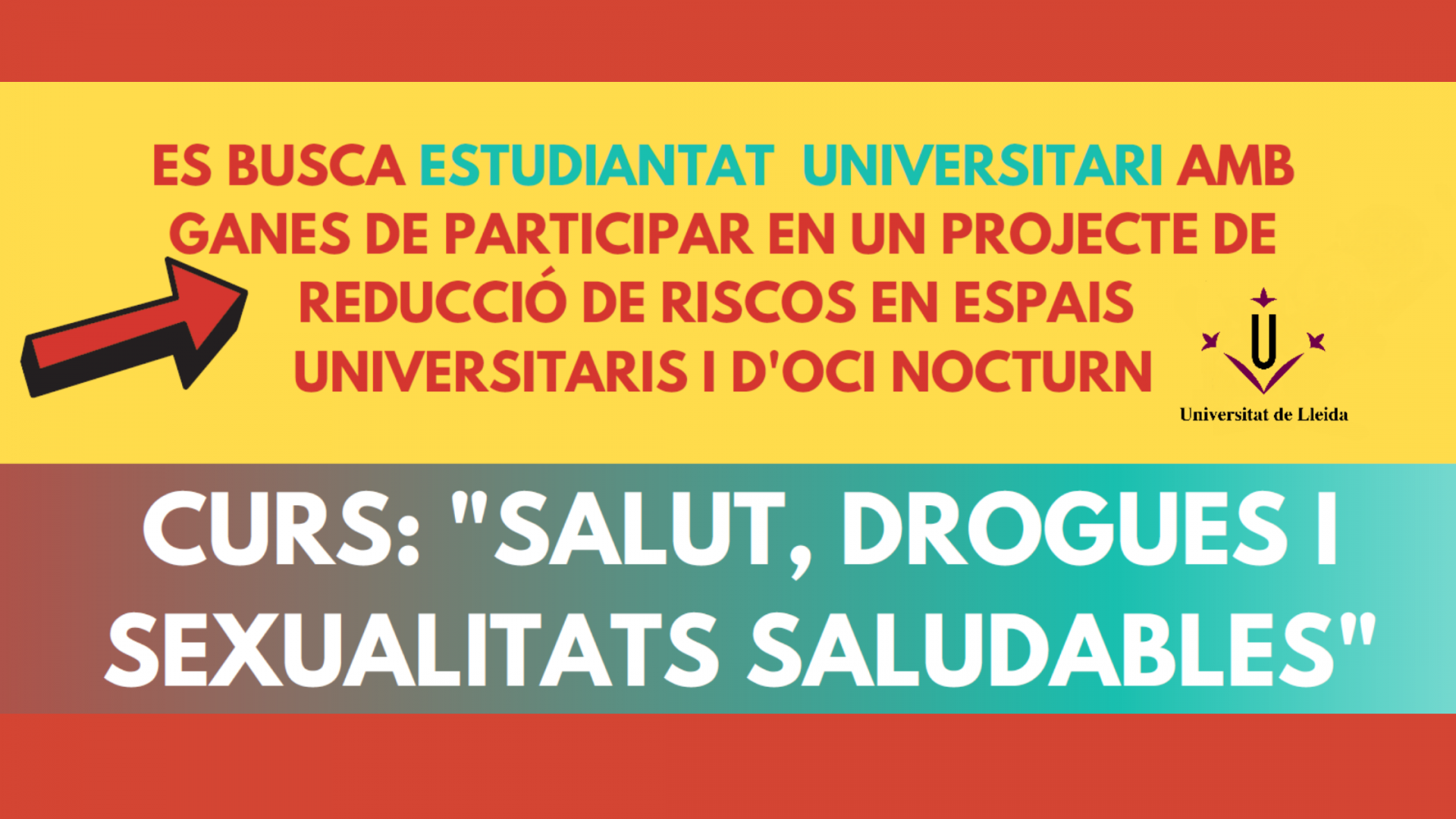 Nova edició del curs EPF: «Salut, Drogues i Sexualitats Saludables», Universitat de Lleida