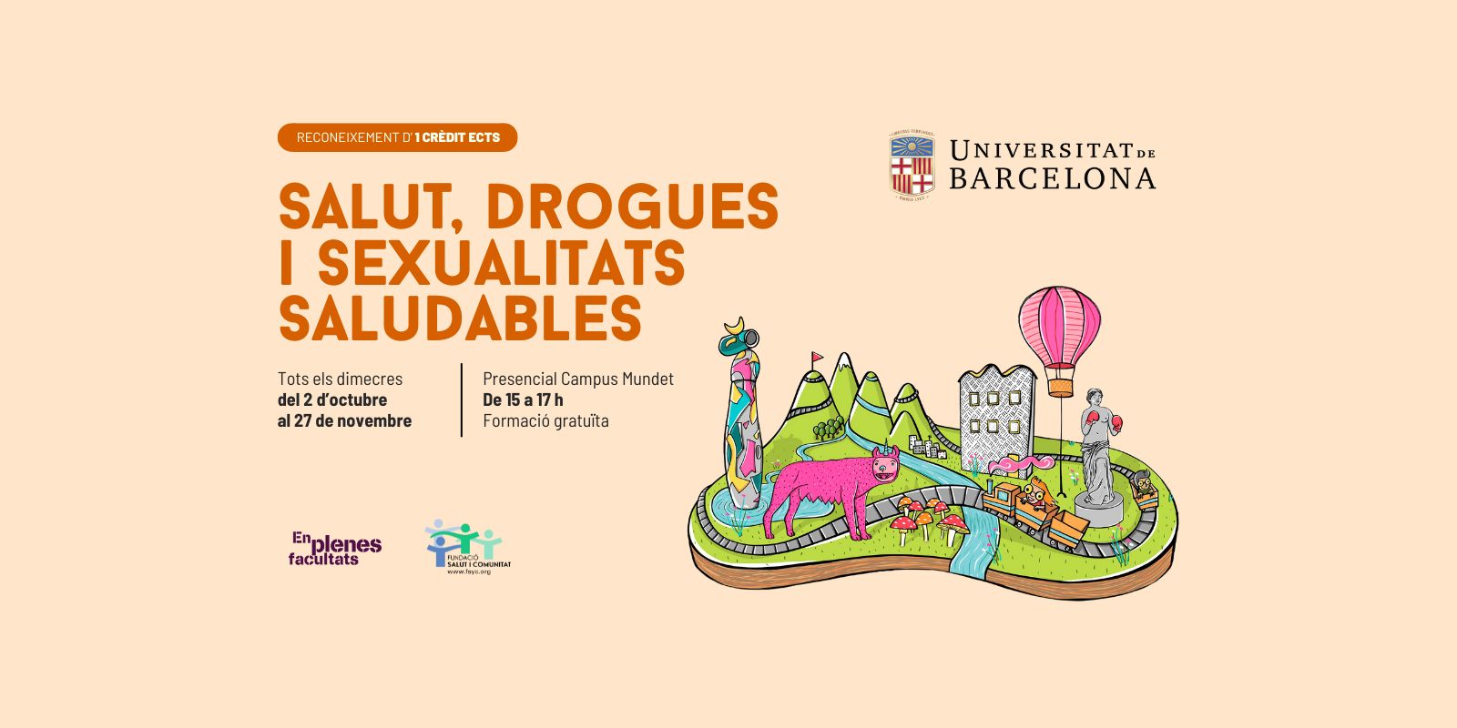 Nova edició del curs EPF: «Salut, Drogues i Sexualitats Saludables» a la Universitat de Barcelona