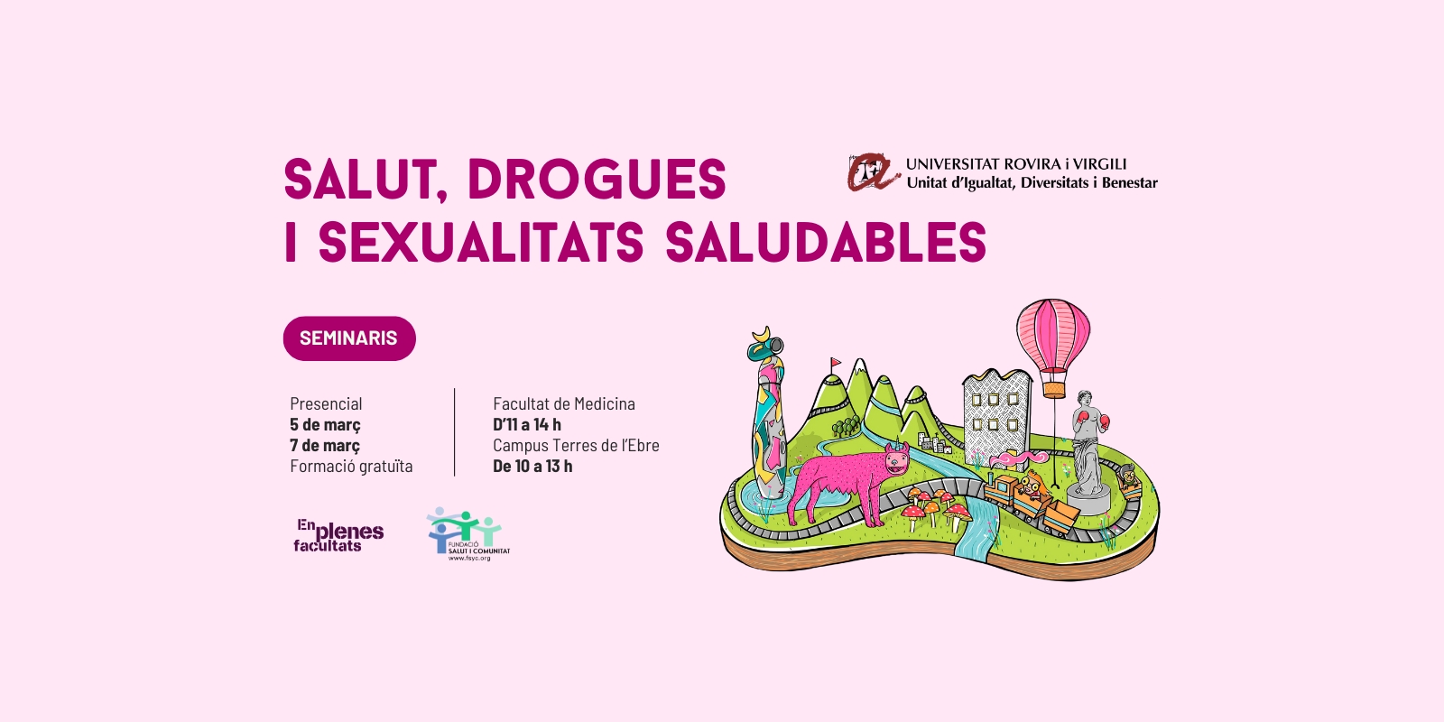 Seminaris EPF 2025: «Drogues, Sexualitats Saludables i Gènere» a la URV