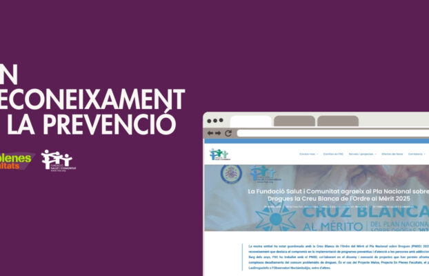 EPF celebra el reconeixement a la Fundació Salut i Comunitat amb la Creu Blanca del PNSD